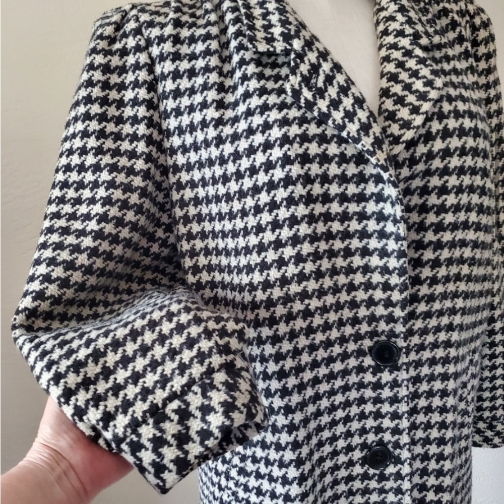 Karizma East LTD Vintage Houndstooth Coat Size 16 - Picture 4 of 13